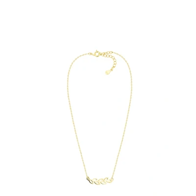 Abbildung von Sofia Milani Damen Halskette 925 Silber vergoldet/golden Blatt Anhänger N0711