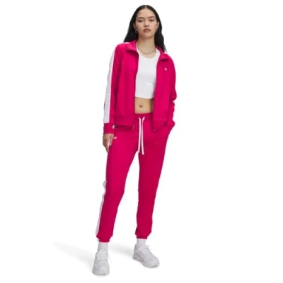 Abbildung von Under Armour Tracksuit SET Trainingsanzug, Damen, Größe: Medium, Shaded fuchsia/white