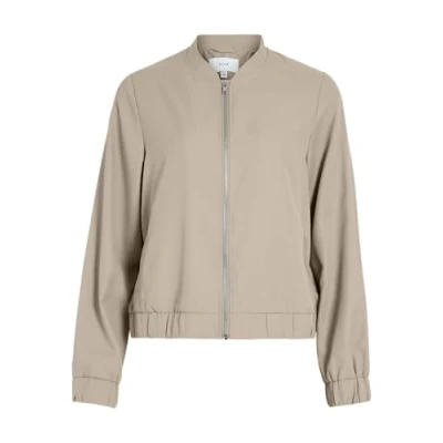 Abbildung von VILA Vipapaya Jacket Bomberjacke, Damen, Größe: 34, Cement