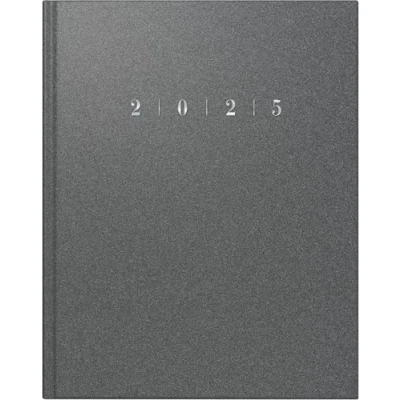Abbildung von rido/idé Buchkalender Modell Managerkalender TM (2025), 2 Seiten = 1 Woche, 205 x 260 mm, 168 Seiten, Kunststoff Einband Reflection, grau