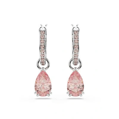 Abbildung von Swarovski Attract DROP PEAR CUT TONE Plated Ohrringe, Damen, Größe: One Size, Pink