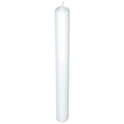 Abbildung von Rayher 31435000 Stabkerze, weiß, 40 cm, 4 cm ø, cellophaniert (ohne Karton), Kommunionkerze, RAL Gütezeichen, 100% Paraffin, Kerzenrohling Kommunion, Taufe, Geburtstag, Hochzeit, Kerze zum Verzieren