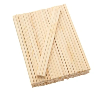 Abbildung von Mendi 100 Stück Holzstäbe Quadratisch 25 cm x 8 mm