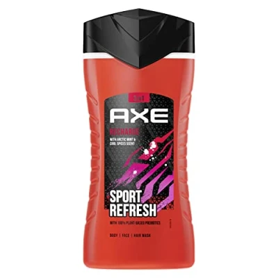 Abbildung von Axe 3 in 1 Duschgel &amp; Shampoo Recharge Sport Refresh für langanhaltende Frische und Duft dermatologisch getestet 250 ml, Stück