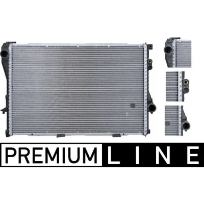 Abbildung von MAHLE ORIGINAL CR 281 000P Kühler, Motorkühlung für Fahrzeuge mit Klimaautomatik 650 438 42 Kühlrippen gelötet BMW: 5 Touring, Saloon, 7 kfzteile,