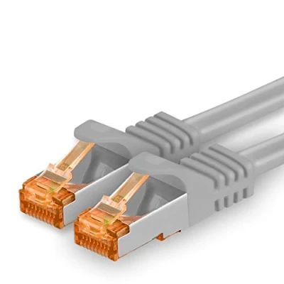 Abbildung von 1aTTack.de 3m Cat.7 Netzwerkkabel Grau 1 Stück Gigabit Ethernet LAN Kabel 10000 Mbit S Patchkabel Cat7 FTP PIMF Schirmung LSZH Rohkabel Rj45 Stecker Cat 6a x 3 Meter