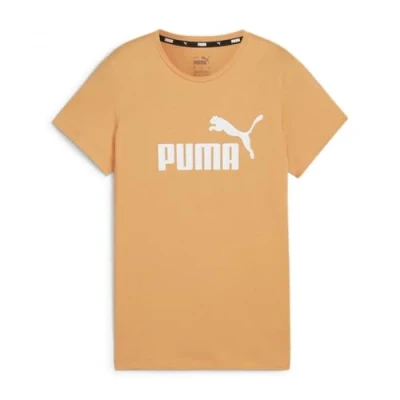 Abbildung von Puma LOGO TEE Tshirt print, Damen, Größe: Small, Bright melon