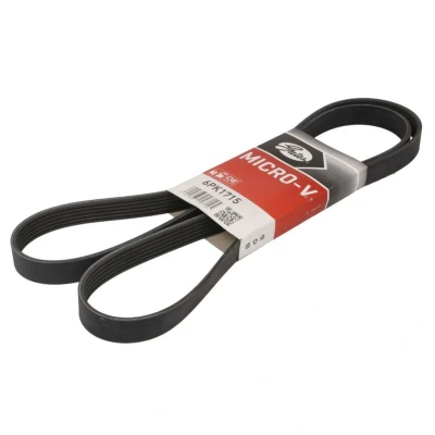 Abbildung von GATES 6PK1715 Keilrippenriemen 1715 6 Polyester, EPDM (Ethylen Propylen Dien Kautschuk) RoadMax Value Line BMW: 2 Active Tourer, MINI: Hatchback