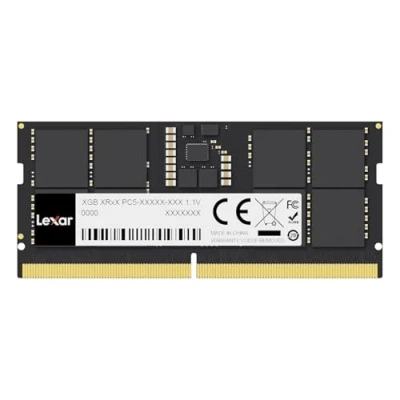 Abbildung von Lexar SODIMM 8 GB DDR5 RAM 5600 MHz, 262 Pin Laptop RAM, Hochleistungs SO DIMM Arbeitsspeicher für Speicher/All in One Intel NUC Mini PC, 1,1 V, CL46 45 90 (LD5S08G56C46ST BGS)