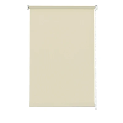Abbildung von GARDINIA Seitenzug Rollo für Fenster, Lichtundurchlässig, Blendschutz, Montage mit Bohren, Verdunkelung, Creme, 80 x 180 cm (BxH)
