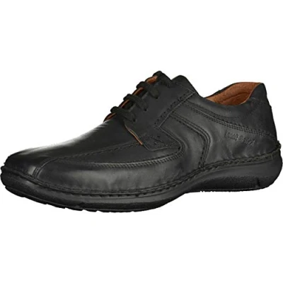 Abbildung von Josef Seibel Anvers 08 Herren Derby Schnürhalbschuhe Komfort Halbschuhe aus Echtleder,Schwarz (600 schwarz) ,41 EU
