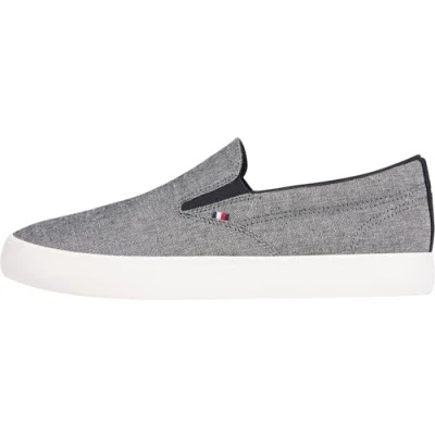 Abbildung von Tommy Hilfiger Chambray Slipper, Herren, Größe: 46, Black Schuhe