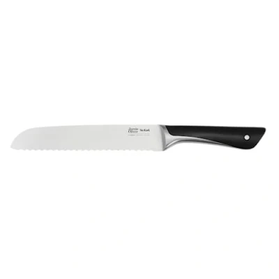 Abbildung von Jamie Oliver by Tefal K26703 Brotmesser 20 cm, hohe Schneideleistung, unverwechselbares Design, widerstandsfähige und langlebige Klingen, Küchenmesser Edelstahl, Schwarz