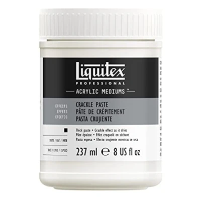 Abbildung von Liquitex 8308 Kraklierpaste für Acrylfarben zum Erzeugen von Krakelees Vintage Effekte und Craquelé auf dem Malgrund 237ml Topf