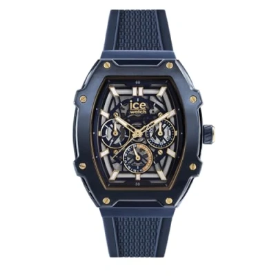 Abbildung von Ice WATCH boliday Gold Blue SKEL Steel Blaue Herrenuhr mit Silikonarmband 024371 (Medium)