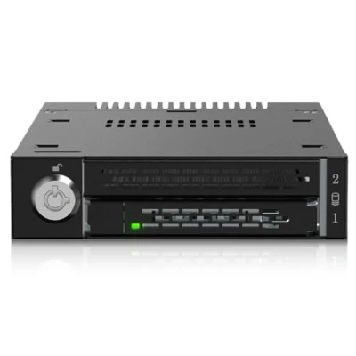 Abbildung von ICY DOCK M.2 NVMe PCIe 4.0 64Gbit/s SSD zu SlimSAS 4i SFF 8654 Wechselrahmen Einbaurahmen Metall ToughArmor MB833MK B V2