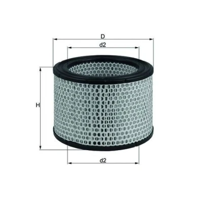 Abbildung von MAHLE ORIGINAL LX 248 Luftfilter 134,0 186,0 Filtereinsatz