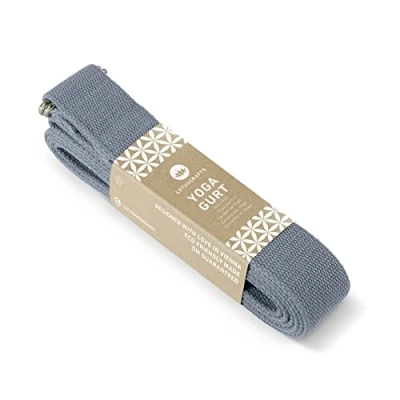 Abbildung von LOTUSCRAFTS® Yogagurt 2,5 m, Yoga Band zum Dehnen aus 100% Bio Baumwolle, Yogagurte für Anfänger und Fortgeschrittene, Gurt mit Verschluss Metall, Yogaband, Strap