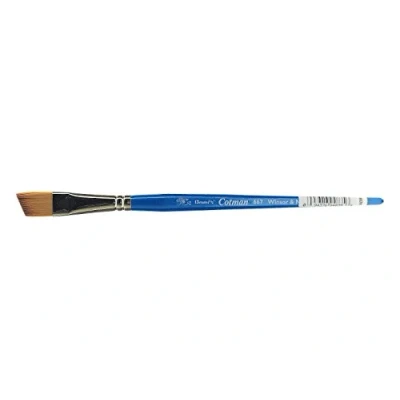 Abbildung von Winsor &amp; Newton 5367113 Cotman Aquarell Synthetikhaar Pinsel Serie 667 Schrägpinsel, kurzer Stiel mit exzellenter Sprungkraft, Farbtragekraft und Punktgenauigkeit 13mm 1/2&quot;