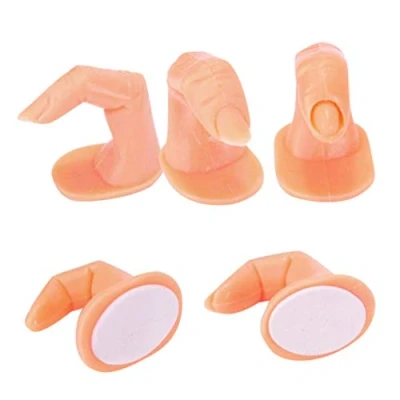 Abbildung von SOLUSTRE 5Pcs Nagelübungsfinger Fake Training Finger Nail Art Hand Display Modell DIY Dekoration Praxis