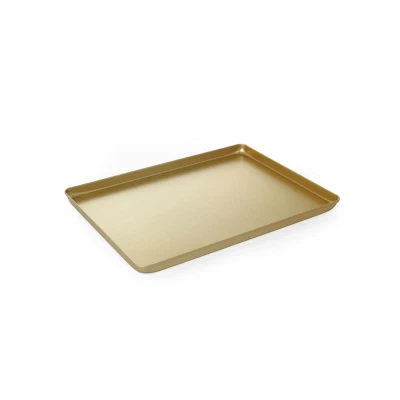 Abbildung von HENDI Auslageblech für Vitrinen in Gold 60 x 40 2 cm Aluminium Blech, Gastro Vitrinenblech