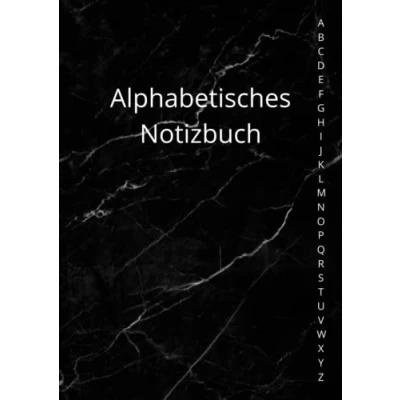 Abbildung von Alphabetisches Notizbuch: A4 liniert mit alphabetischen Registerkarten von A bis Z und Inhaltsverzeichnis