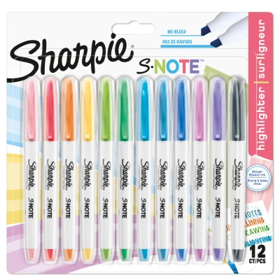 Abbildung von Sharpie S Note Meißel Assortierte Farben 12pc