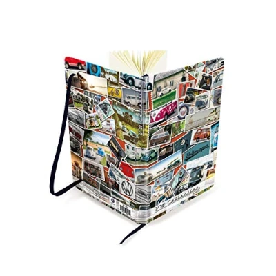 Abbildung von BRISA VW Collection Volkswagen Notiz Tage Schreib Buch, liniert im Hardcover Einband Design DIN A5 (Stamps/Bunt)