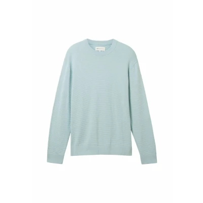 Abbildung von TOM Tailor MIT BÜNDCHEN AN ÄRMEL UND SAUM Strickpullover, Herren, Größe: Large, Hellgrün