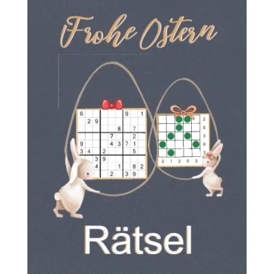 Abbildung von Frohe Ostern Rätsel: Rätselbuch mit 6 Rätselarten inkl. Sudoku, Labyrinthe und MinensucherOstergeschenke Kleinigkeiten für Familie, Kollegen, Freunde (Ostergeschenke Erwachsene)
