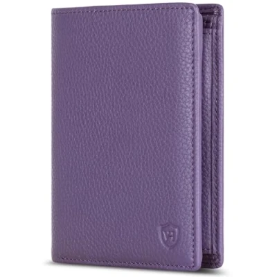 Abbildung von VON HEESEN Leder Geldbörse RFID Schutz I Echtleder Geldbeutel für Damen &amp; Herren Portemonnaie Brieftasche Wallet Portmonee (Violet)