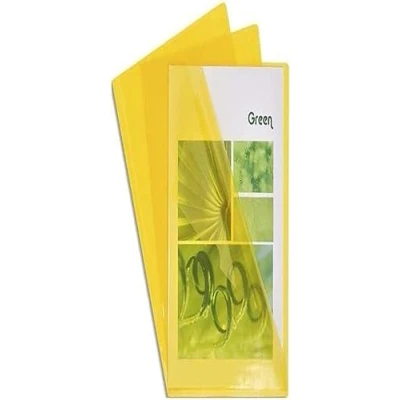 Abbildung von Exacompta 661235E 100er Pack PVC Kunststoff Aktenhüllen. für DIN A4 transparent glasklar gelb oben und seitlich offen Plastikhülle Klarsichthülle Büro die mobile Organisation