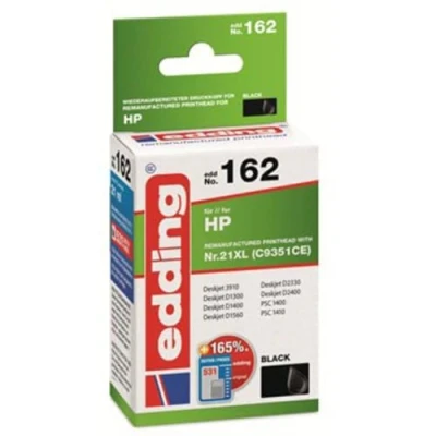 Abbildung von edding Druckerpatrone EDD 162 Einzelpatrone Schwarz 21 ml Reichweite 775 Seiten Ersetzt HP 21XL (C9351CE)