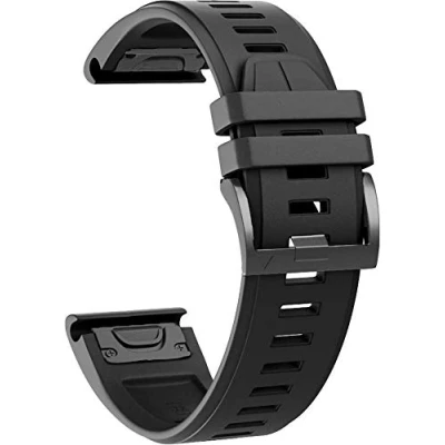 Abbildung von Shieranlee Fenix 6X Armband,Fenix Pro/Fenix 5X /Fenix Plus/Fenix 7X/Fenix 7X Solar/Fenix Sapphire 3 HR, 26mm Breite Silikon Estrazarmband Quick Release Uhrenbänder