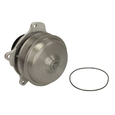 Abbildung von THERMOTEC WP DF124 Wasserpumpe 8 Aluminium mit Riemenscheibe Dichtung mechanisch Kunststoff