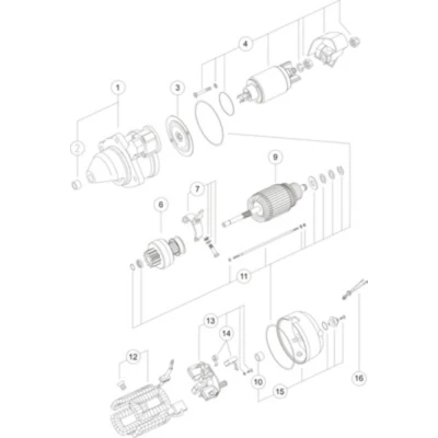 Abbildung von MAHLE ORIGINAL MS 107 Anlasser 12 2,7 9 110,0