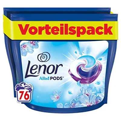 Abbildung von Lenor Universalwaschmittel Allin1 PODS Aprilfrisch 76 Waschladungen, Hygienische Tiefenreinigung und Lang Anhaltende Frische