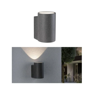Abbildung von Paulmann LED Außen Wandleuchte »Concrea IP65 110x135mm 3000K 6,8W 300lm 230V schwarzer Sandstein Beton«, 1 flammig