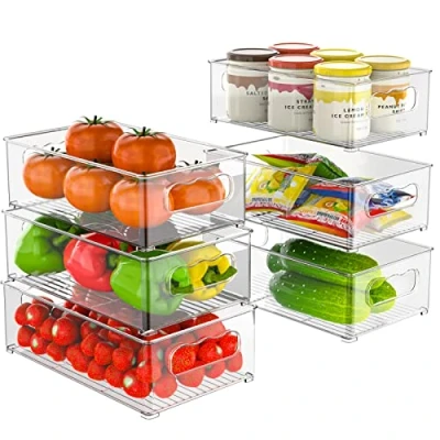 Abbildung von Kühlschrank Organizer Set 6er (3 Größe) Organizer, Küchen für Speisekammer, Gefrierschrank, Schrank, Schublade, Büro