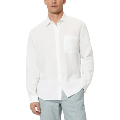 Abbildung von Marc O&#039;Polo KENT COLLAR, LONG SLEEVES, ONE Rectangular Chest POCKET, Style Hemd, Herren, Größe: Large, White
