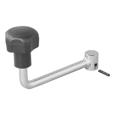 Abbildung von ProPlus 1 x Hebel für Anhänger Stützrad 60 mm Durchmesser, 17 Achsdurchmesser, 239 Gramm aus Stahl Kurbel Bugrad Deichselrad Anhängerzubehör