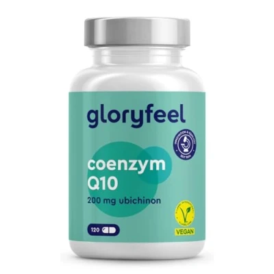 Abbildung von Coenzym Q10 Hochdosiert 200mg pro Kapsel 120 vegane Kapseln (4 Monate) CoQ10 aus pflanzlicher Fermentation Laborgeprüft, ohne Zusätze in Deutschland hergestellt