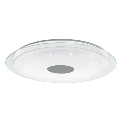 Abbildung von EGLO LED Deckenleuchte »LANCIANO Z« in weiß und transparent aus Stahl / inkl. fest integriert 38,1 Watt, Durchm. ca. 77cm