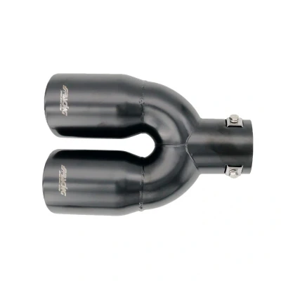 Abbildung von Simoni Racing TRX/92N Auspuffblende 76mm schwarz rund, V Form Edelstahl 240mm