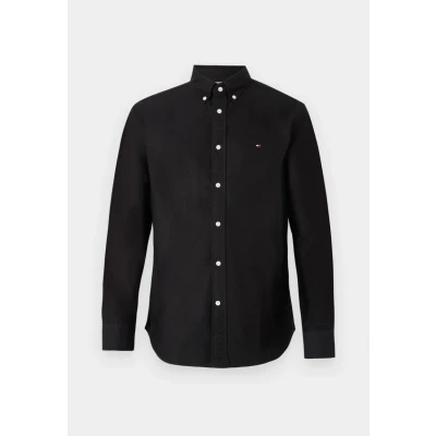 Abbildung von Tommy Hilfiger Solid Heritage Oxford Shirt Hemd, Herren, Größe: Large, Black