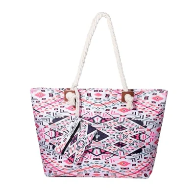 Abbildung von DonDon Badetasche XXL Familie Strandtasche Damen mit Reißverschluss Beach bag groß Kaleidoskop