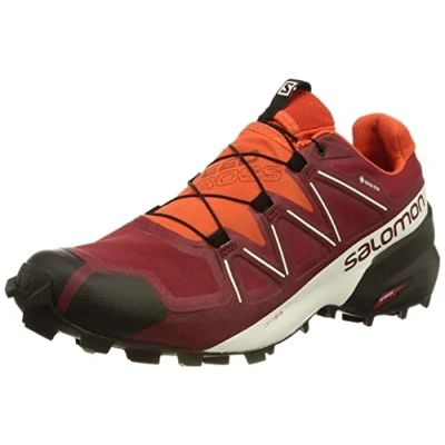 Abbildung von Salomon Speedcross 5 Gore Tex Herren Trail Running Wasserdichte Schuhe, Wetterschutz, Aggressiver Grip, Präzise Passform, Biking Red, 42