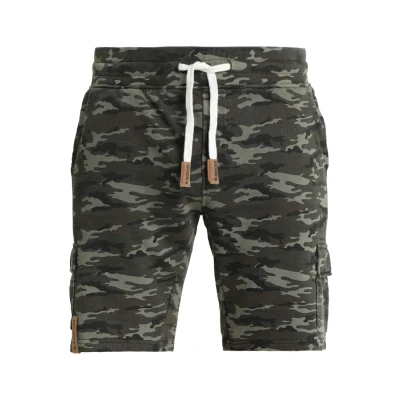 Abbildung von Indicode Herren White Rock Sweatshorts mit 5 Taschen aus 100% Baumwolle Cargoshorts für Männer Army, M