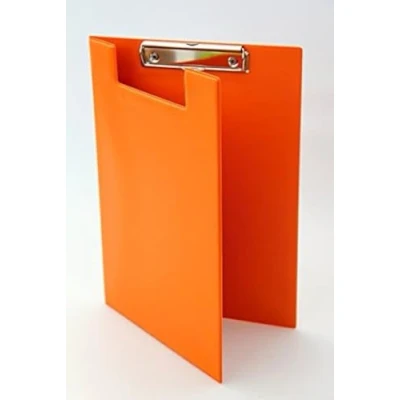 Abbildung von Aufklappbare Klemmbrettmappe Portfolioklemmbrett DIN A4 orange aus Made in Germany