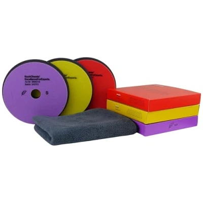 Abbildung von ADVANTUSE Koch Chemie Politur Set Neue Pads (2024) 25mm Höhe Heavy Cut bis Hochglanz (3x Pad 150mm)